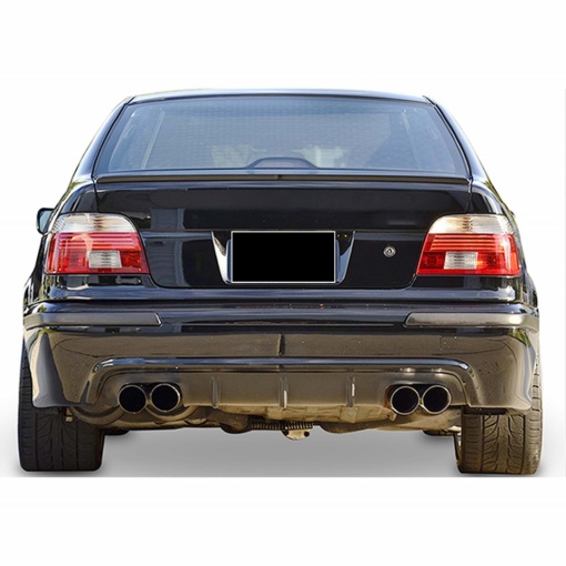 Hátsó lökhárító diffúzor dupla kipufogókkal, kompatibilis a BMW 5-ös széria E39 1995-2003 M5 Design modelljeivel
