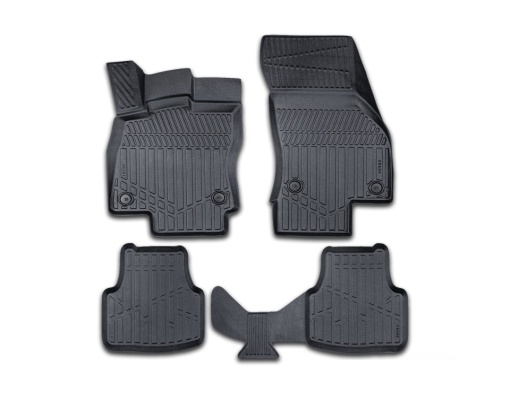 Set covorase auto cauciuc Seat Leon III 2012-2020, Ateca 2017->, forma tavita 3D