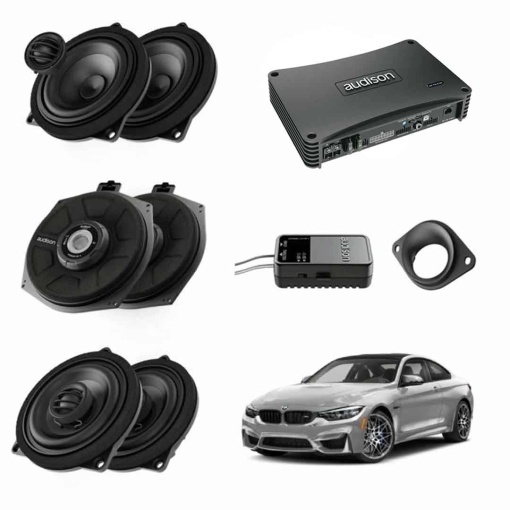Audison Plug&Play audiorendszer csomag BMW K4E X4E-hez + AP F8.9bit 1040W erősítő + Dedikált csatlakozási lehetőségek