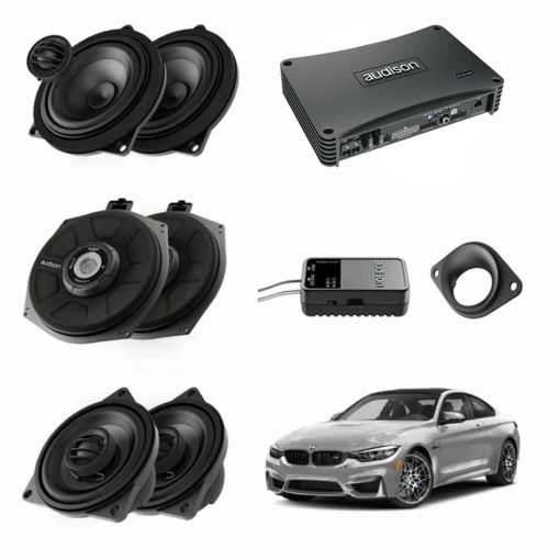 Audison Plug&Play audiorendszer csomag BMW K4E X4M-hez + AP F8.9bit erősítő + Dedikált csatlakozási lehetőségek