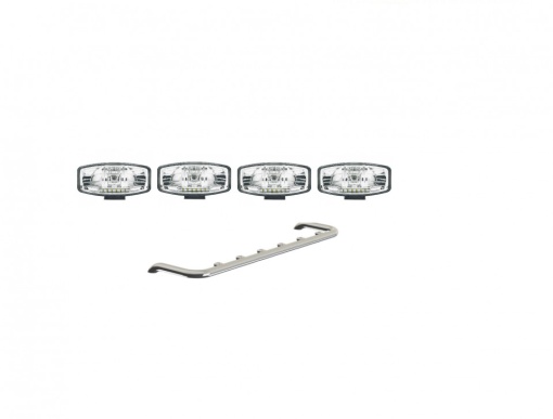 Bara din inox proiectoare pentru cabina, compatibil camioane DAF, cu 4 proiectoare incluse ILPL817