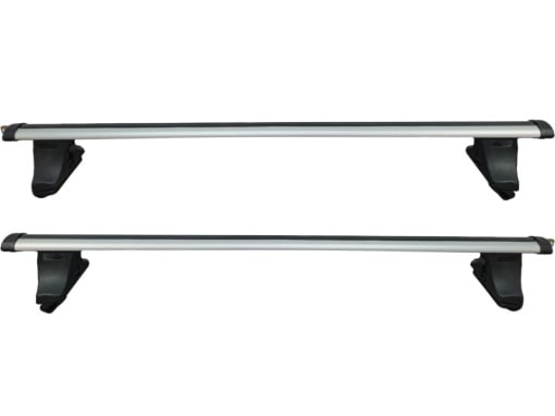 Set 2 bare portbagaj transversale universale compatibil cu automobile fara bare longituninale sau prindere fixa, lungime 120 cm, aluminiu