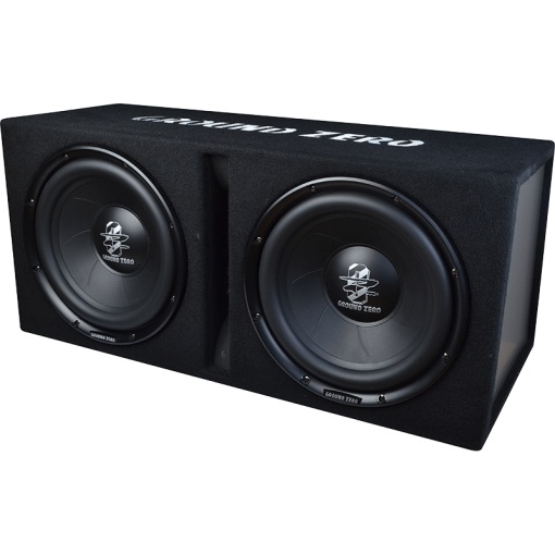 Subwoofer auto dublu activ Ground Zero GZIB 2.30BR-ACT – 2x300mm, 1000W max