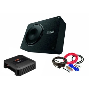 Σετ υπογούφερ αυτοκινήτου AUDISON APBX 10 DS + ενισχυτής Dieci Power 1.500 + πλήρες σετ καλωδίων