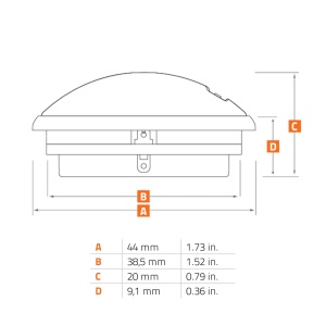 Τουίτερ αυτοκινήτου Hertz Cento C 26, σετ εξαρτημάτων, 44 mm, 120 W, 4 Ω, 2 τουίτερ - Img 6