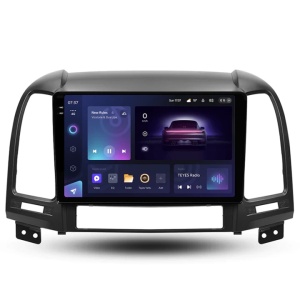 Auto Navigáció Teyes CC3 2K Hyundai Santa Fe 2 2007-2012 6+128GB 9.5" QLED Octa-core 2Ghz Android 4G Bluetooth 5.1 DSP
