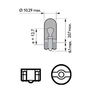 BEC FARA SOCLU WY5W 12V SET 10 buc PHILIPS - Img 3