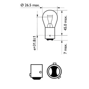 BEC FRANA P21/4W 12V SET 10 buc PHILIPS - Img 3
