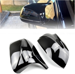 BMW X3 G01 2020->, BMW X4 G02 2020-> modellekhez kompatibilis tükörborítások, fényes fekete M-Design, klipszekkel, az eredeti borítások cseréjére - Img 7