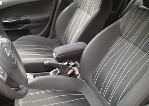 Cotiera auto Opel Corsa D 2006-2014, negru, material textil - Img 3