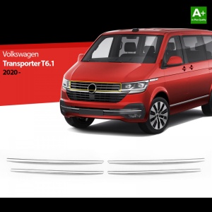 darabos rozsdamentes acél hűtőrács dísz VW Transporter T6 2020-> - Img 2