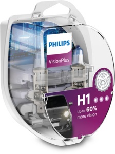 db-os fényszóróizzó készlet H1 55W 12V VISION PLUS PHILIPS