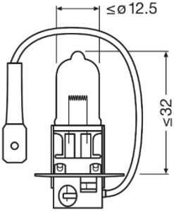 db-os izzókészlet 12 V-os H3 55 W-os Night Breaker Laser NextGen +150% OSRAM
