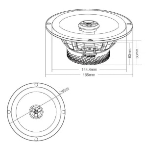 EL-X165S DIFUZOARE COAXIALE RAINBOW DE 16.5CM, 40W RMS - Img 2