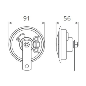 ELEKTROMÁGNESES KÜRTKÉSZLET, TÁRCSÁS TÍPUSÚ, 24V 3A+3A MAGAS ÉS MÉLY HANG - Img 4