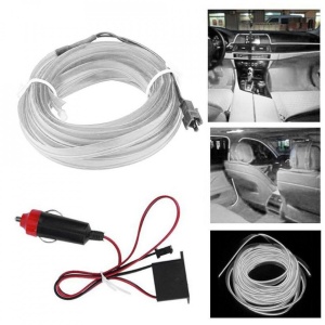 Fir cu neon 2 Metri, 12V culoare alba - Img 2