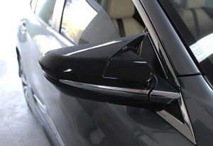 Honda Civic FC5 2016-2021-es modellel kompatibilis tükörborítások, fényes fekete, BATMAN stílusú - Img 4