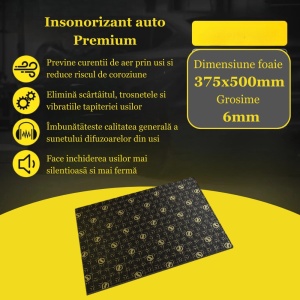 Insonorizant auto Premium STP Accent 6mm, 375x500mm, Foaie - Img 2