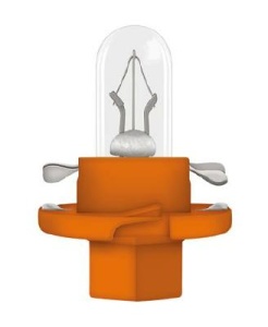 IRÁNYÍTÓ IZZÓ BX8.4D NARANCS FOGLALAT 12V 1.1W KÉSZLET 10 DB OSRAM