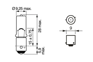 IZZÓ 12V H6W 6W PURE LIGHT KÉSZLET 10 DB BOSCH - Img 3
