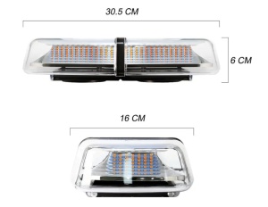 Lampă stroboscop de avertizare lumina portocalie 12/24v cu 72 Led, Amber - Img 3