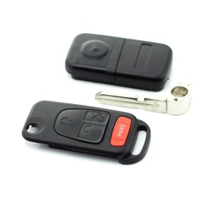 Mercedes Benz - Carcasa tip cheie briceag cu 3 butoane, buton panica, lama 4 "piste" - Img 2
