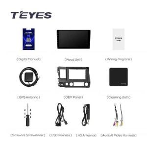Navigatie Auto Teyes CC3 2K Honda Civic 8 2005-2012 4+64GB 10.36" QLED Octa-core 2Ghz, Android 4G Bluetooth 5.1 DSP - Img 8
