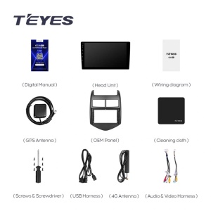 Navigatie Auto Teyes CC4L DTS Chevrolet Aveo T300 2012-2015 6+64GB 9" QLED Qualcomm 2Ghz, Android 4G Bluetooth 5.1 DSP - Img 2