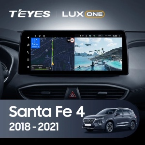 Navigatie Auto Teyes Lux One Hyundai Santa Fe 4 2018-2020 4+32GB 12.3" IPS Octa-core 2Ghz, Android 4G Bluetooth 5.1 DSP - Img 2