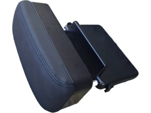 Organizator auto cu suport tip cotiera, negru cu cusatura neagra, incarcare wirelles - Img 9