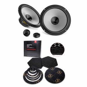 Pachet Difuzoare auto Hertz Uno K 165 si Insonorizant auto STP, set sistem 2 căi, 165mm, 75W RMS, 4Ω, set 4 difuzoare