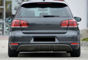 Prelungire difuzor Bara Spate compatibil cu VW GOLF 6 2008-2012 fara evacuare, negru lucios - Img 3