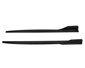 Prelungire praguri laterale compatibile cu BMW seria 3 F30 2012-2018, cu aripioare, culoare negru lucios