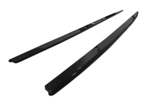 Seat Leon 3 2013-2020 ferdehátú modellhez kompatibilis oldalsó küszöb toldatok, fényes fekete - Img 1