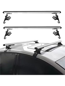 Set 2 bare portbagaj transversale universale compatibil cu automobile fara bare longituninale sau prindere fixa, lungime 120 cm, aluminiu, 2 adaptoare incluse - Img 3