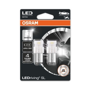 SET 2 BECURI AUXILIARE CU LED 12V (P21/5W) WHITE 6000K BLI OSRAM - Img 2