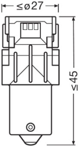 SET 2 BECURI AUXILIARE CU LED 12V (PY21W) AMBER BLI OSRAM - Img 3