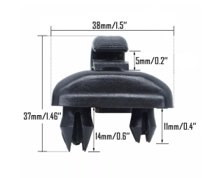 Set 2 cleme parasolar auto, culoare negru, compatibil VW Audi Skoda - Img 2