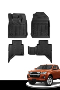 Set covorase auto cauciuc Isuzu D-max 2019->, forma tavita 3D - Img 4