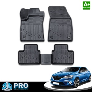 Set covorase auto cauciuc Renault Megane 4 IV 2016-2021, forma tavita 3D - Img 2