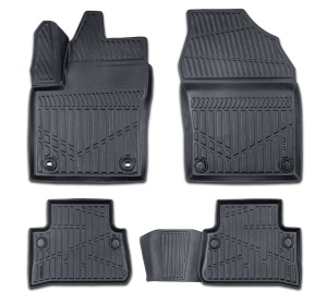 Set covorase auto cauciuc Toyota Corolla Cross 2022->, forma tavita 3D - Img 1