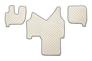 Set covorase camion, piele ecologica compatibile cu IVECO STRALIS AS 2002-2012, cabina mare, automata crem