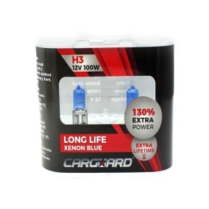 Set de 2 becuri Halogen H3, 100W +130% Intensitate - LONG LIFE - Img 1