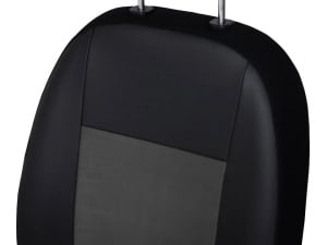 Set huse scaune auto, dedicate Opel Zafira C 2012->, cu 5 locuri, piele ecologica cu alcantara, negru cu gri - Img 5