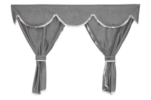 Set perdele cabina camion, universal compatibil cu MAN, culoare gri