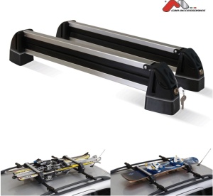 SUPORT SCHI SNOWBOARD MENABO WHITE BEAR 4 CU PRINDERE PE BARE TRANSVERSALE - Img 2