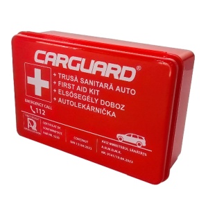 Trusa sanitara auto DIN13164/2022 - Certificata R.A.R. valabilitate 5 ani