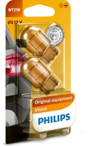 2 DARABOS IZZÓKÉSZLET FOGLALAT NÉLKÜL 12 V WY21W WX3X16d PHILIPS