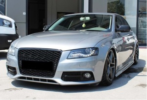 Audi A4 B8 2009-2015 fényes fekete Batman stílusú tükörborítások - Img 3