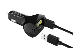 AUTÓS TÖLTŐ 1xUSB QC3.0 + 1xUSB 2.4A + 1xUSB Type-C LED FESZÜLTSÉG/TELJESÍTMÉNY KIJELZŐVEL - Img 7